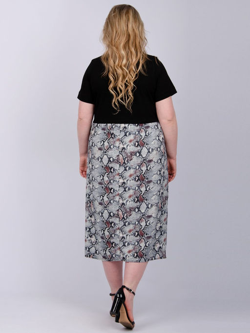 Платье Виттория, вискоза/кулирка До 60 размера - Малина фото 76