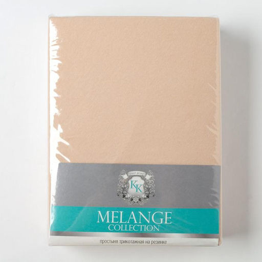 Простыня на резинке Купу-купу, 160х200х20 см, бежевый, трикотаж - Kupu-kupu фото 4