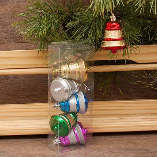 Набор украшений "Колокольчики" 6шт., 7см (7ADC6-369/6H) в ПВХ упаковке