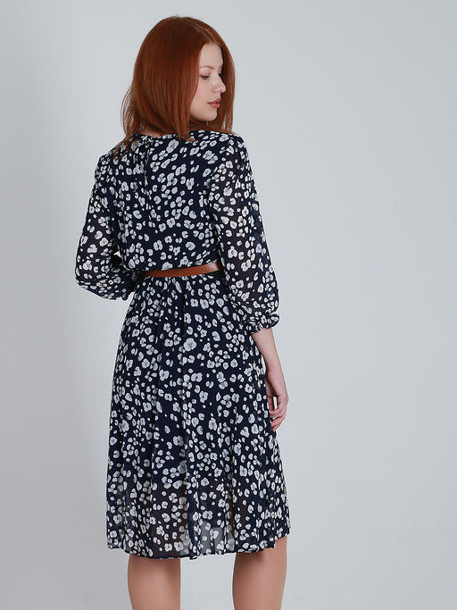 Платье шифоновое сине-серое - Almond фото 5