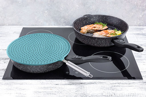 Антиразбрызгиватель д/сковороды 48,5*32,8*1,6 см Голубой - Elan gallery фото 9