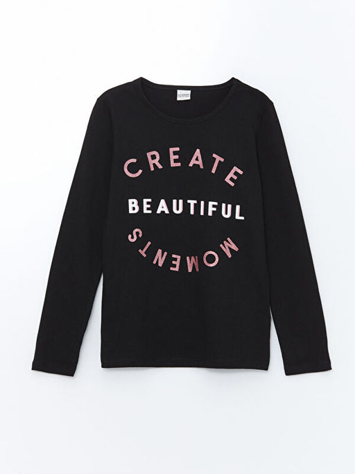 Bisiklet Yaka K?z ?ocuk Ti??rt