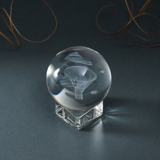 Фигурка стекло шар «Дирижабль», d=6 см