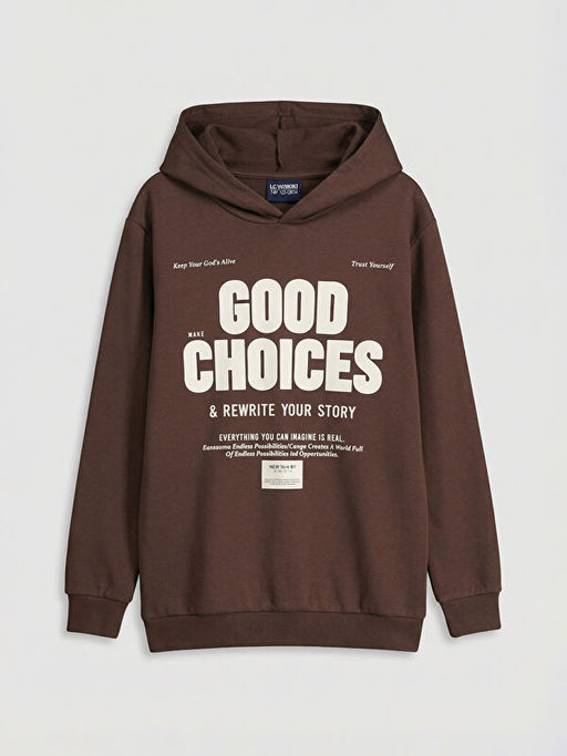 Kap??onlu Bask?l? Erkek ?ocuk E?ofman Tak?m?