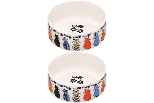 Набор 2 мисок для домашних питомцев 450 мл 28*14,5*6,5 см, с бамбуковой подставкой - Elan gallery фото 7