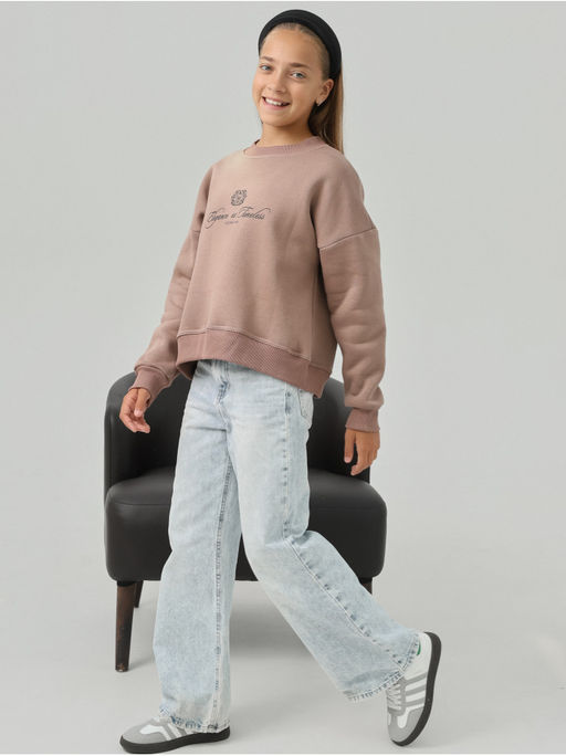 Свитшот Начес Элегант Какао Девочка - София фото 6