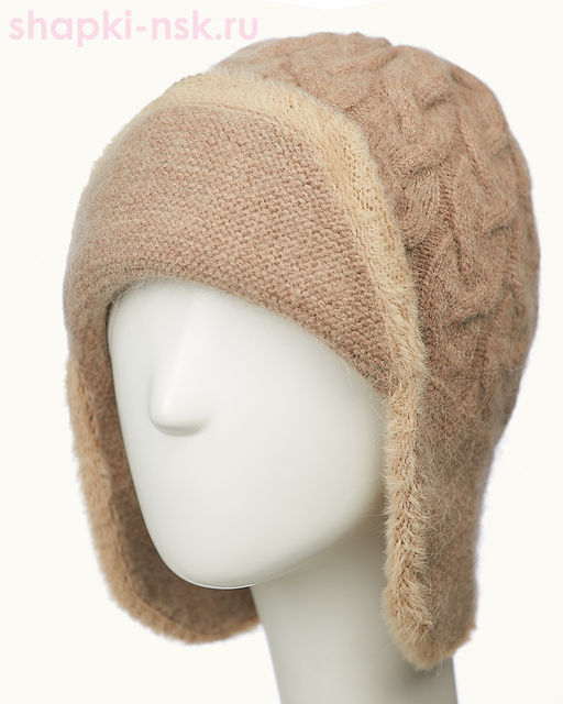 05012AgТ1 Коса травка Ушанка женская (54-58)