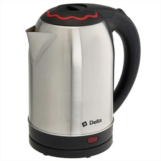 Чайник 2,0л DELTA DL-1330 нерж. с красным