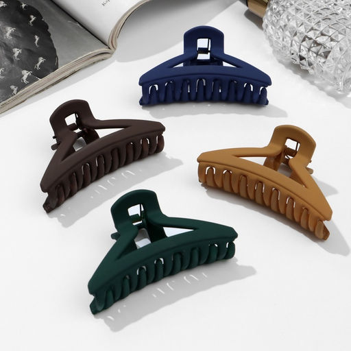 Цена за 12 шт. Крабик для волос «Матовый», углы, 7.5 см, МИКС