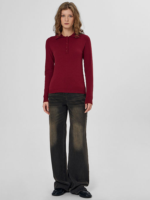 Поло женское бордовое - Mark formelle фото 3