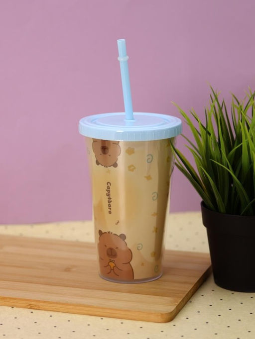 Тамблер iLikeGift "Capybara upside down", blue (880 мл)