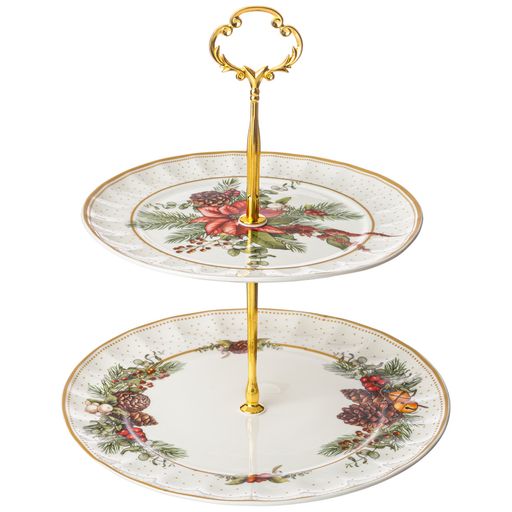 БЛЮДО ДВУХЪЯРУСНОЕ LEFARD CELEBRATION 19*23 СМ  фото 3