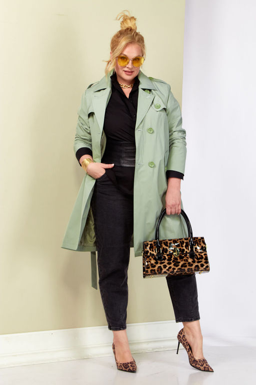 Плащ SHETTI 2187 фисташка