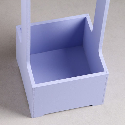 Кашпо - ящик деревянный 13,5х13,5х30 см Лавандовый - Дарим красиво фото 3