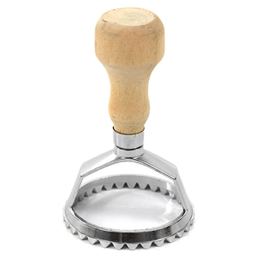 Штамп металлический для пельменей д6см h10см, деревянная ручка (Китай)