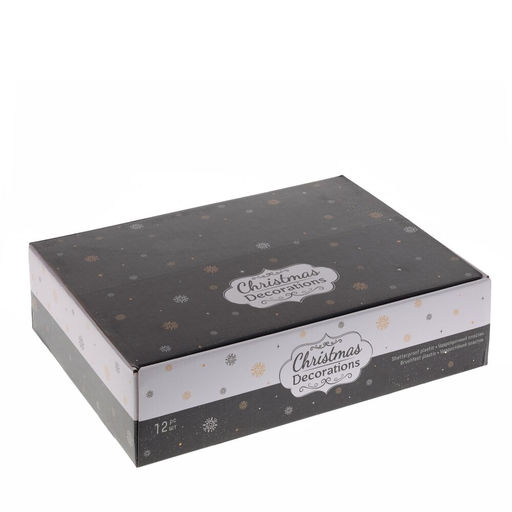 Набор из 12шт Украшение новогоднее "Шар", D 8 см, L35 W27 H8,5 см