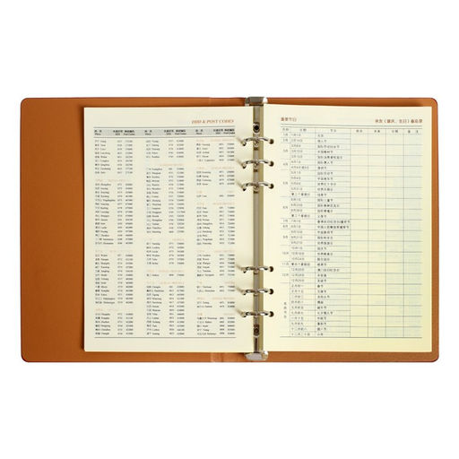 Органайзер на кольцах Престиж А5, 92 листа, в линейку, обложка кожзам, МИКС - Calligrata фото 4