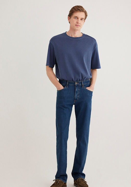 177 Koyu Mavi Comfort Jean Pantolon  фото 3