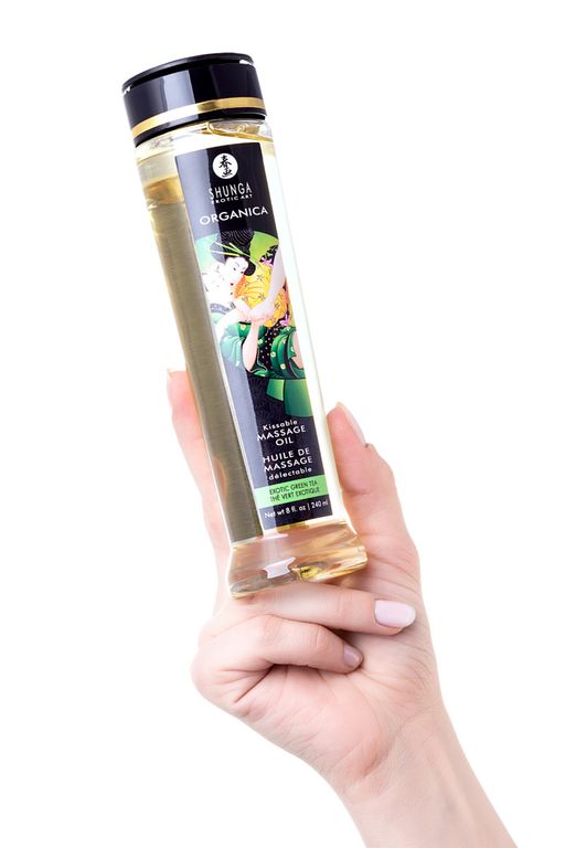 Масло для массажа Shunga Organica Exotic Green Tea, натуральное, расслабляющее, зеленый чай, 240 мл