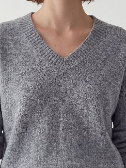 V Yaka Oversize Kad?n Triko Kazak