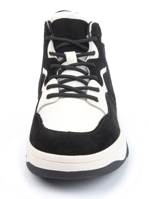 05-P100-1Z BLACK/LT. BEIGE Кроссовки женские зимние (натуральная кожа, шерсть)