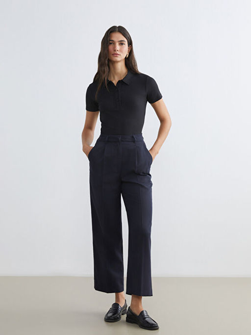 Polo Yaka Fitilli Kad?n Ti??rt