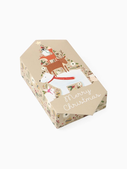 Полотенце махровое Этель. Звериная ёлка, 30?30 см, хлопок 100%