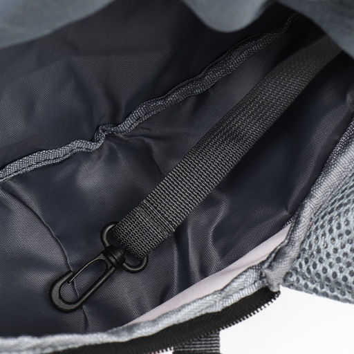 Сумка-переноска Слинг с креплением для ошейника, 45 х 11 х 24 см, бело-серая - Пижон фото 8