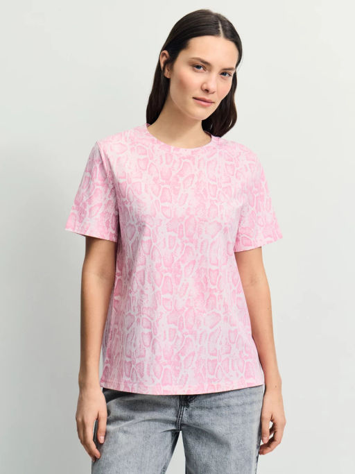 Футболка из хлопка с принтом / Zarina  фото 3