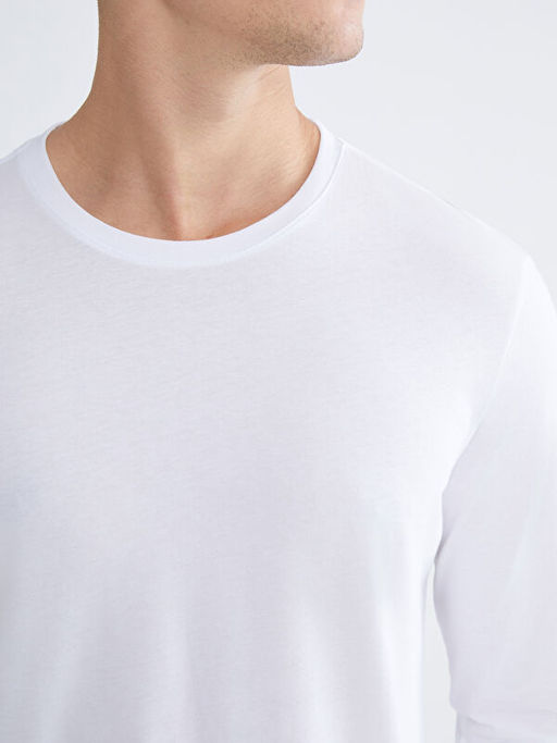 Bisiklet Yaka Uzun Kollu Erkek Ti??rt