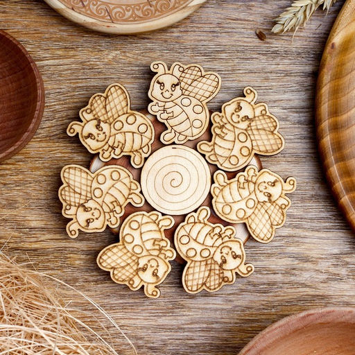 Подставка под горячее «Божья коровка», d=11 см, можжевельник