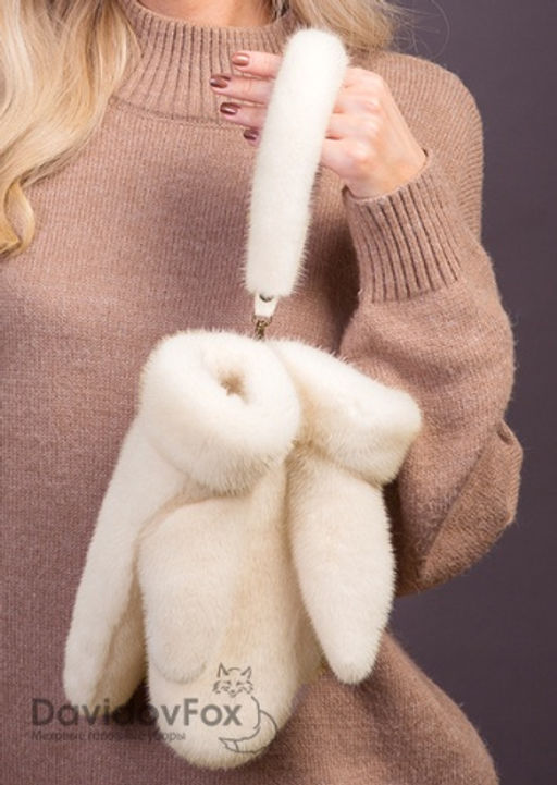 Варежки норка жемчуг