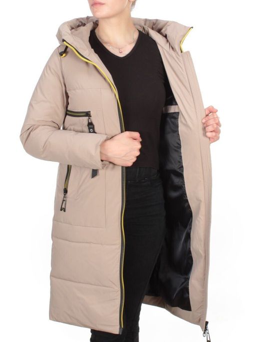 888 BEIGE Пальто зимнее женское VINVELLA (200 гр. холлофайбер) - Fashion фото 8