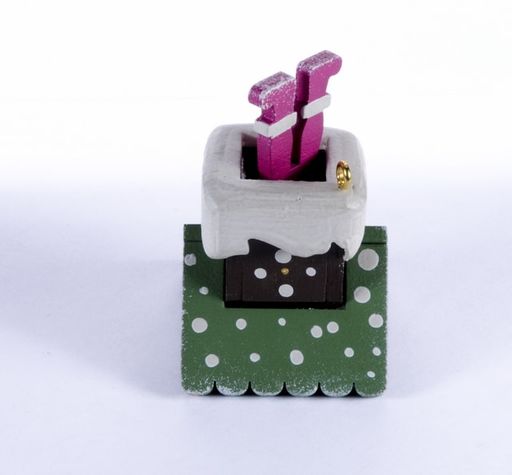 Новогоднее украшение из дерева: Домик с ногами Санта Клауса 6011 - Idh фото 4