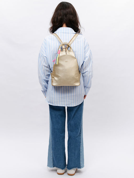 LACCOMA рюкзак Адель-золотистый эко кожа хлопок фото 3