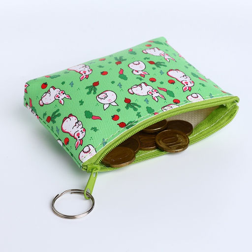 Цена за 2 шт. Кошелёк детский «Кролики», монетница, на молнии, МИКС