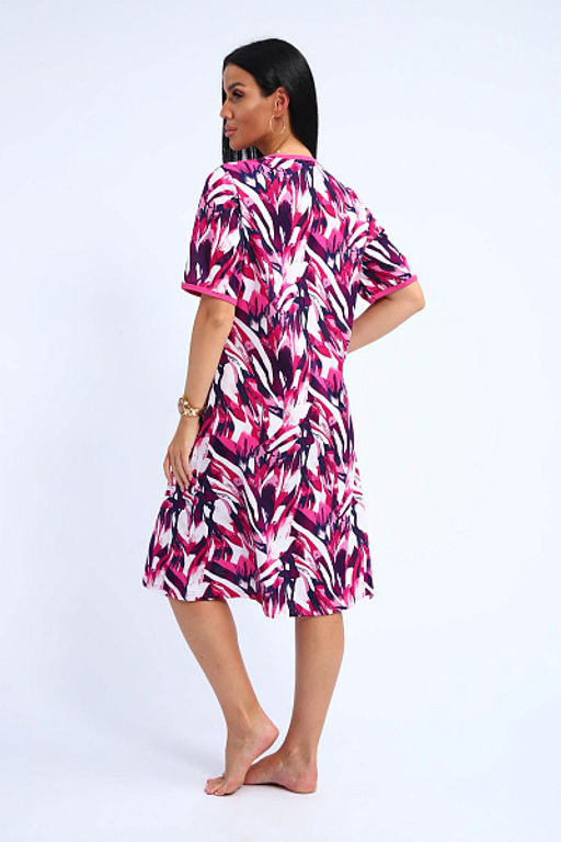 Халат женский на молнии с карманами (01057, синий) - Плиона фото 30