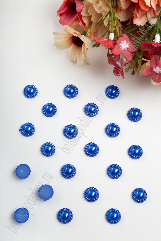 Полубусины "Цветочек" 12 мм, SF-430/SF-1462 (50 гр) синий №134