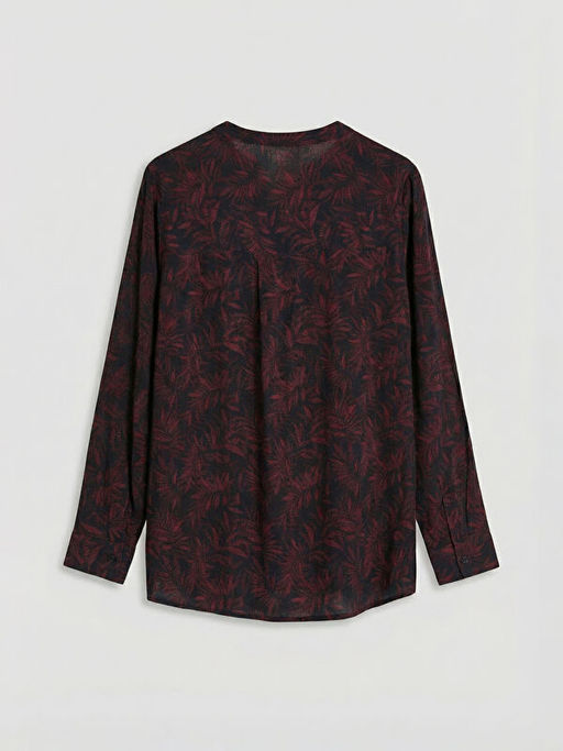 Ka??k Yaka ?i?ekli Bluz