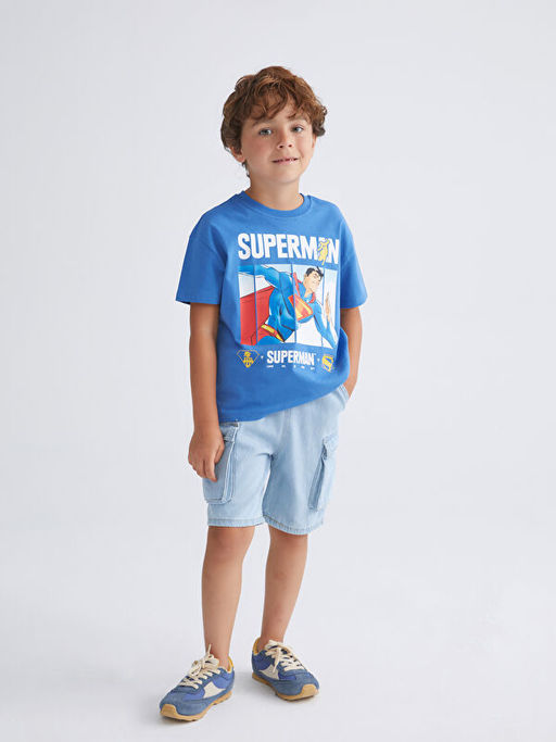 Superman Bask?l? Erkek ?ocuk Ti??rt