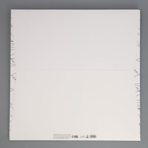 Пакет подарочный квадратный, упаковка, Present with love, 40×40×40 см