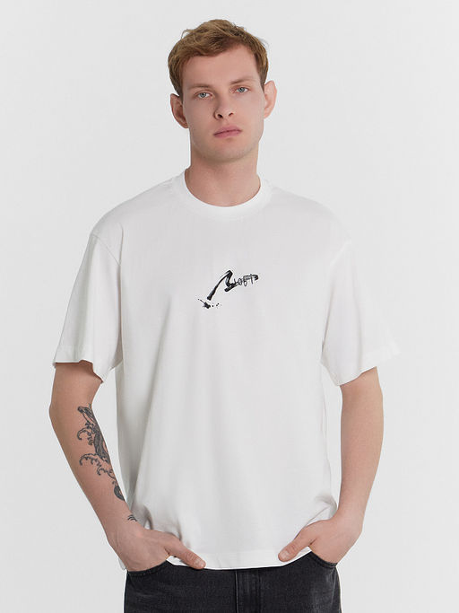 Футболка мужская белая Любi ноччу и днём гарачым агнём - Mark formelle фото 4