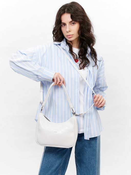 LACCOMA сумка Амира-белый эко кожа хлопок фото 4