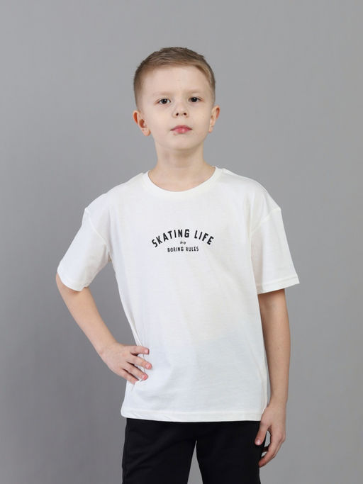 CRB wear / CSJB 64120-21K Футболка для мальчика,молочный/Ex.Cherubino