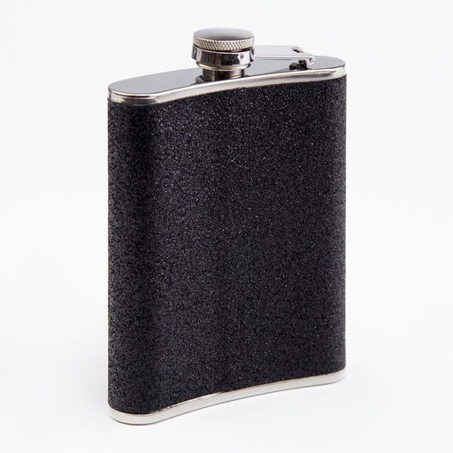 Фляжка Мастер К, 240 мл, подарочная, 8 oz, нержавеющая сталь, чёрная