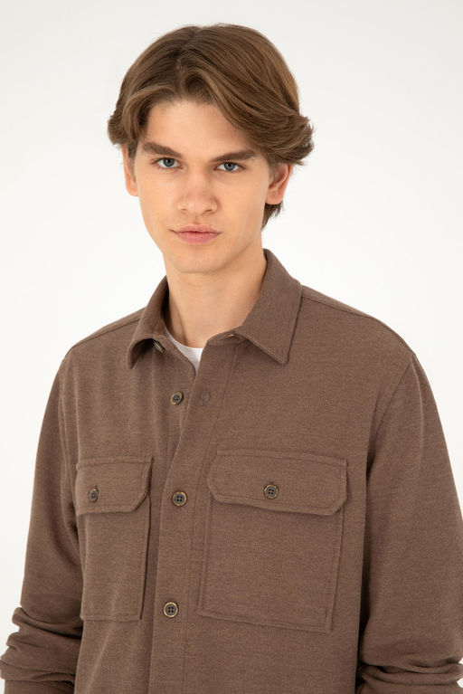 Мужская бежевая трикотажная рубашка Неожиданная скидка в корзине - U.s. polo assn фото 2