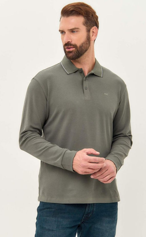 Поло д/р F421-07-702 olive - Fine joyce фото 7