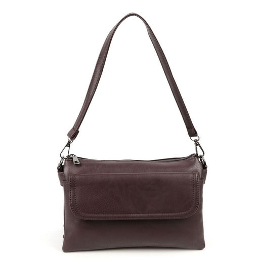 Женская сумка через плечо из эко кожи с пятью отделениями 23/30 Коричневый - Cidirro фото 2