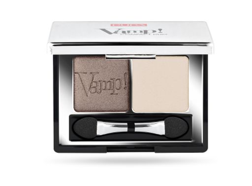 PUPA Компактные двойные тени VAMP! DUO тон 006 коричневый ванильный