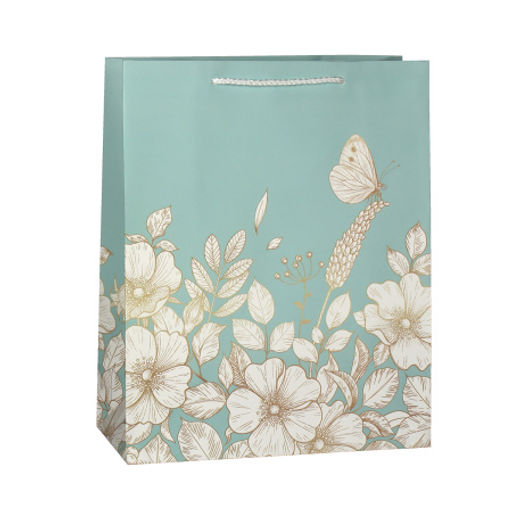 Цена за 12 шт. Пакет подарочный 26х32х12см Цветы / 5306L /уп 12/384/210 г - ГалеонТрейд фото 3